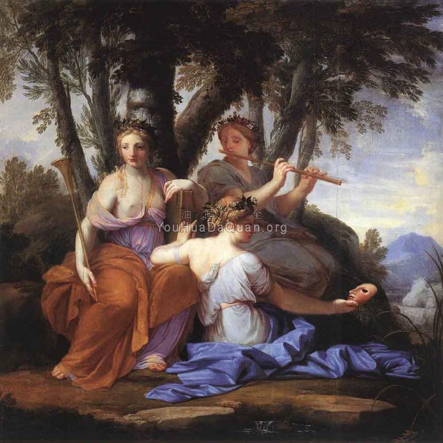 The Muses Clio Euterpe And Thalia - 尤斯塔什·勒·叙厄尔